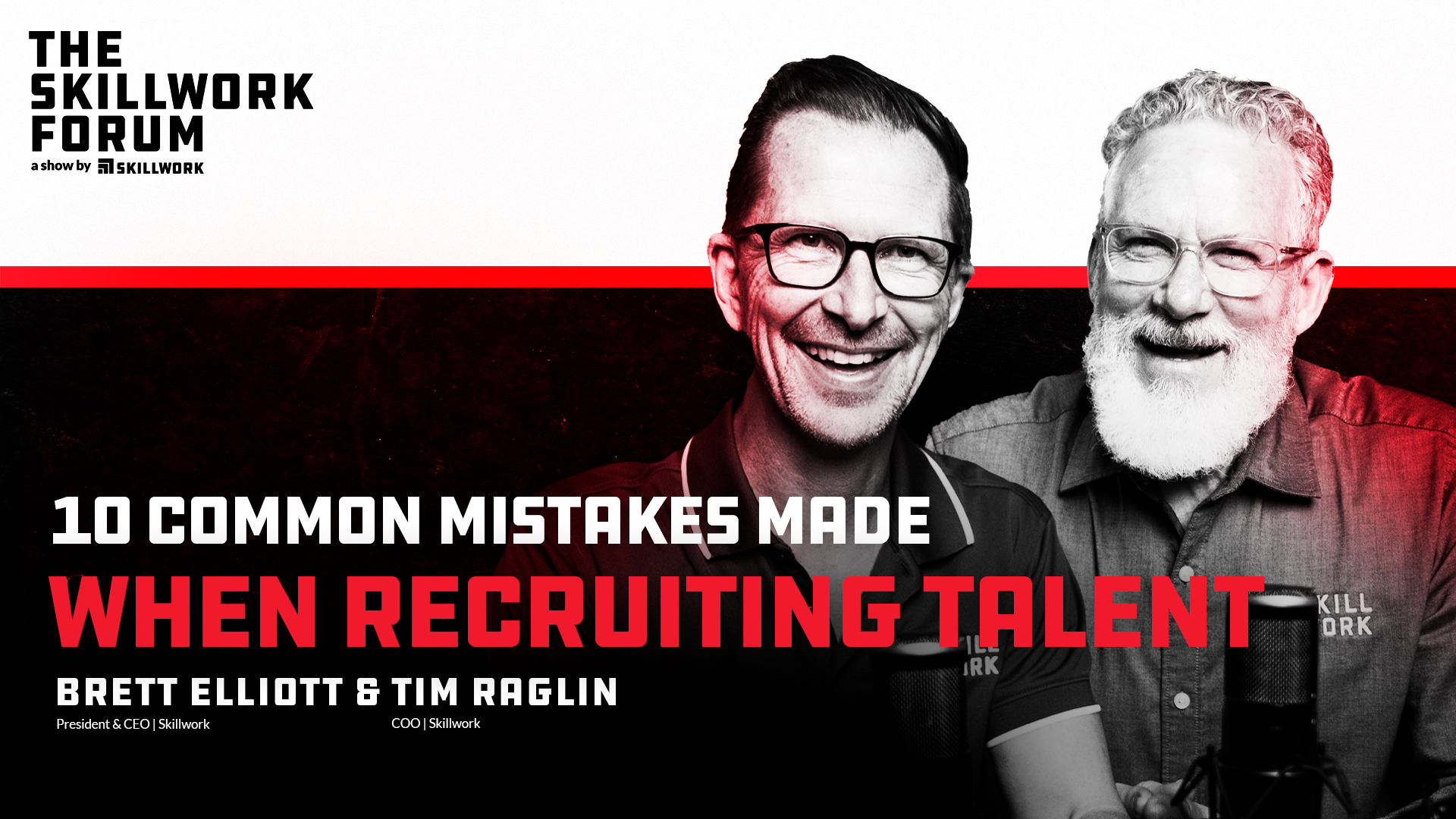 cover photo of tim and brett for the 10 common mistakes recruiters make podcast